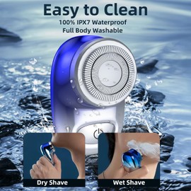 Mini Electric Shaver, Pocket Size Electric Shaver for Men Women, Rechargeable Easy One-Button, Portable Powerful Waterproof Razor for Travel Office Business Trip (1Pack)