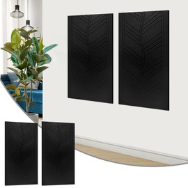 4pcs/set Acoustic Panels, 48.8" x 24.4" x0.38" Soundproof Wall Panels, Self-Adhesive Felt Sound Absorbing Dampening Panel for Echo Absorbtion, Acoustic Treatment for Recording Studio, Office, Home