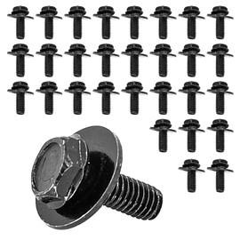 71315-122382A 30x M6 Bolts, 1.0 x 17mm Loose Washer Hex Head SEMS Body Bolts, Transmission Pan Bolts, Oil Pan Bolts with 18mm Washer, Replaces OEM 11508930, M6 Screws for Toyota, Subaru, Dodge & More