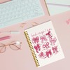 JKMBN Christian Spiral Bible Notebook, Coquette Pink Bows Journaling, Christian