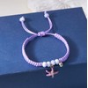 XAM Adjustable Braided Bracelet with Starfish Charm, Ceramic Beads and