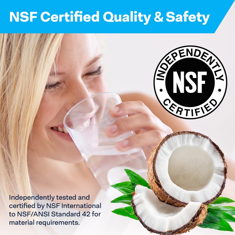 SpiroPure SP-EP-20 20x2.5 5 Micron NSF Certified Coconut Shell Carbon