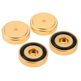 4 Pcs Amplifier Feet Pads,40x10mm Amplifier Pad Aluminum Alloy Cone Pad Isolation Base Feet Pads,for Audio HiFi Speaker Amplifier(Gold)