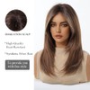 Ginger Pelucas para las mujeres de longitud media larga peluca