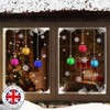 2 sheets of Christmas stained glass Bauble Snowflake Window Stickers