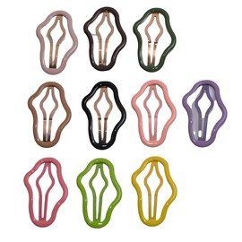 LANGHONG 10PCS Fashion Flat Hair Clips For Women, Duck Billed Clips Barrettes Accessories (RK2)