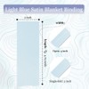 Light Blue Satin Blanket Binding 2 Inch x 4 3/4