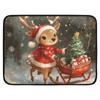Christmas Deer Dish Drying Mat - 18" x 24" Microfiber