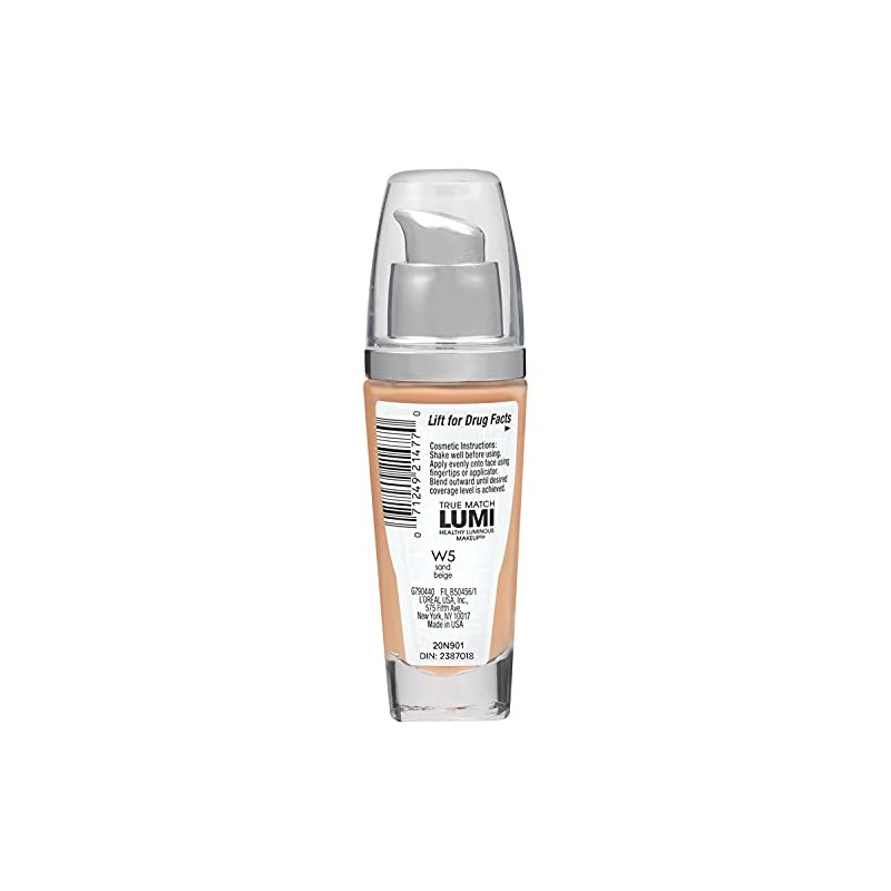 L'Oreal Paris True Match Lumi Healthy Luminous Makeup, W5 Sand