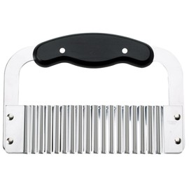 HIC Kitchen Crinkle-Cut Wave Slicer French Fry Vegetable Cutter, Stainless Steel Blade, For Waffle Fries Chips Decorative Vegetables Holiday Meal Prep And Baby-Led Weaning