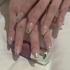 Moonlit Glow Handmade Nail Tips - Short Oval / 문릿