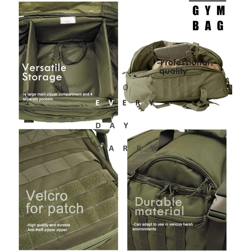 3 In 1 Tactical 30L Military Backpack Travel Duffle Bag
