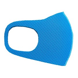 IKEPLUS MA12 Sports Mask, Mesh Mask, Light Blue, LL, Set of 5