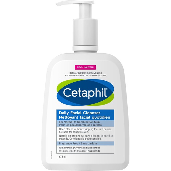 Cetaphil Daily Facial Cleanser Fragrance Free (473ml) - Deep Cleansing