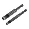 sourcing map 2pcs 5mm,8mm Leather Hollow Hole Punch 1/4" Hex