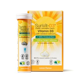 56 Dissolvable Effervescent Lemon Calcium Fizzy Tablets 600mg, with Vitamin D3 400IU (10ug) Daily Supplement, Saver Multipack, Daily Nutrition – Helps Build and Maintain Strong Bones, (4 X 14 Tubes)