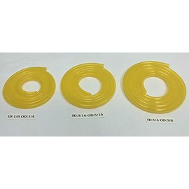 Tygon Genuine F-4040-A Clear Yellow Fuel Line 3 Sizes Variety Pack (2 Feet Each)