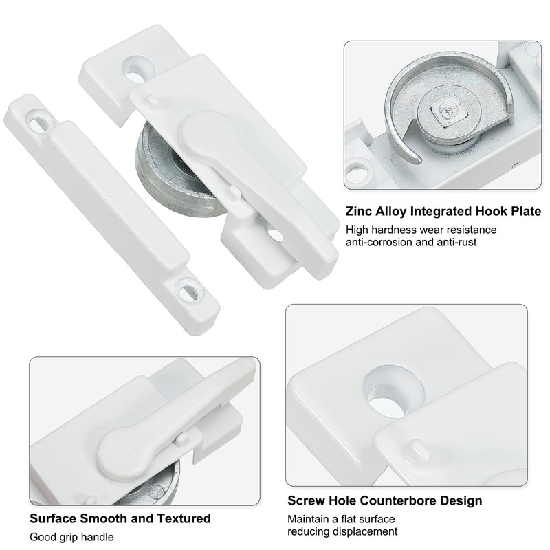 PATIKIL Window Sash Locks, 4pack Zinc Alloy Cam Action Window
