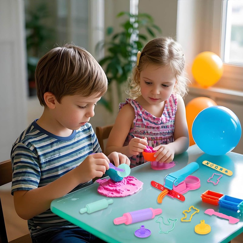 DxxD Play Dough Tools and Cutters for Kids, 22 Pcs
