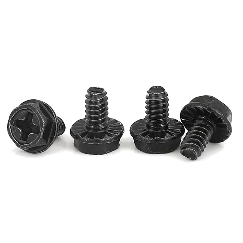 MEETOOT 100PCS 6#-32x6 Hex Washer Head Replacement PC Case Mounting