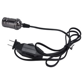 Lamp Making Kit, Long Lasting Plug in Dimmable Practical Pendant Light Cord for E26 Base Bulbs for E27 Base Bulbs(Pearl black)