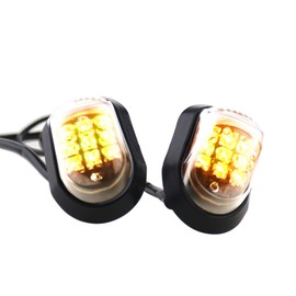 SING F LTD Pair of Universal Motorcycle Flush Mount LED Turn Signal Indicator Amber