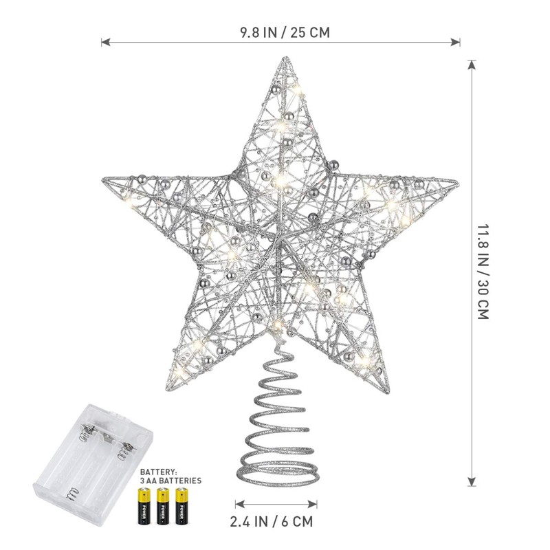 STOBOK Christmas Tree Topper, 30 cm x 25 cm, LED