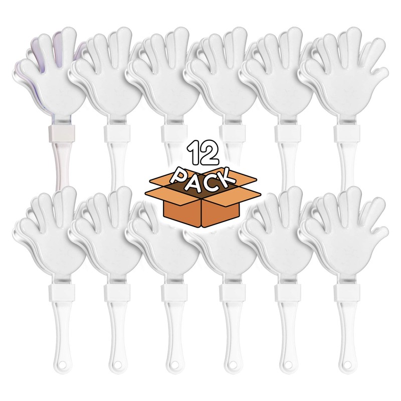 Windy City Novelties Hand Clapper Noise Makers Party Favors (White)