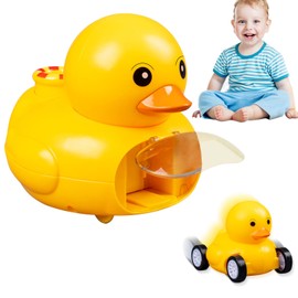 Car Toy from 1 Year, Duck Wind-Up Car, Pull Back Toy Cars for Toddlers, Catapult Car Toy, Press-and-Go Toy Cars Gift for Children from 1 2 3 4 Years, Educational Game