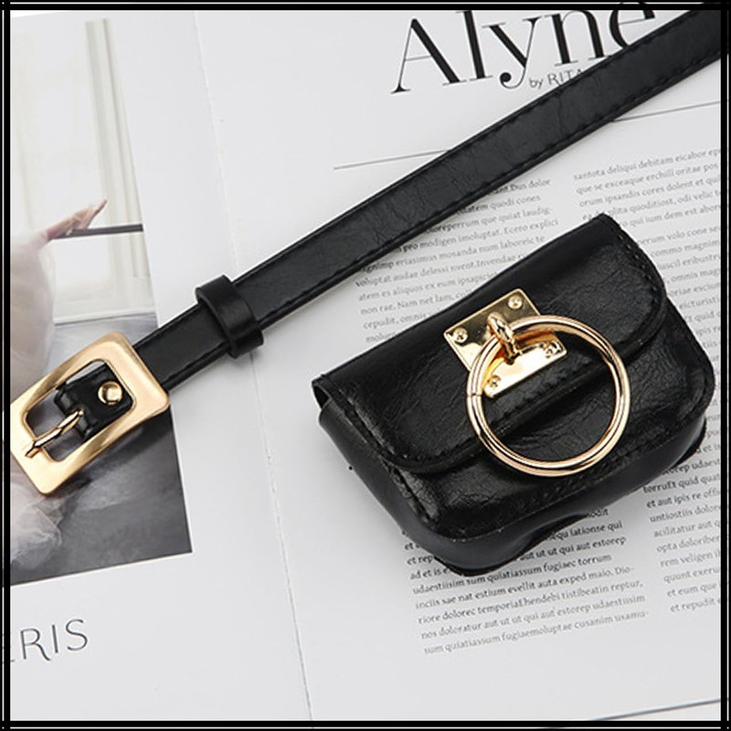 White Fang BT493 Women's Belt, Leather, Pouch, Pin Belt, Simple,