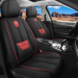 LINGVIDO Car Seat Covers – Premium Nappa Leather Full Set for Front & Rear Seats, Durable, Comfortable, Easy to Install, Fits Most Cars, Sedans, SUVs – Ideal for Commuters, Families & Road Trips