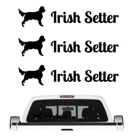 siviwonder Irish Setter Red Sticker Set of 3 Dog Stickers Dog Motif Dog Foil Colour Black Size 10 cm