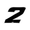 Quattroerre Racing Number 2 Anodized Medium, Black