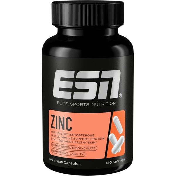 ESN Zinc Bisglycinate, 25 mg Zinc per Capsule, for Your