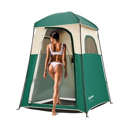 KingCamp Camping Shower Tent Oversize Space Privacy Tent with Shower Bag Portable Outdoor Shower Tents for Camping Dressing Room Easy Set Up Shower Privacy Shelter 1 Room/2 Rooms Toilet Tent