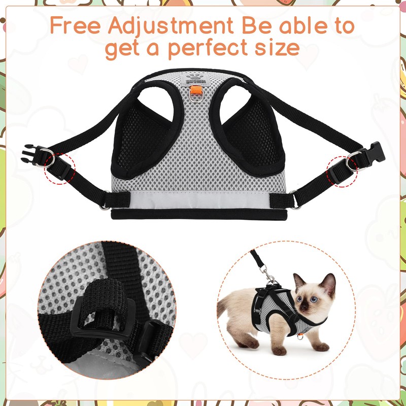 Cat Harness and Lead Set,Escape Proof kitten Puppy Harness with