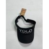 Yolo Board you only live once black visor hat unisex NWT