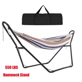 Universal Heavy-Duty Steel Hammock Stand 124 x 40 x 52.5 inch for 2 People 550LB