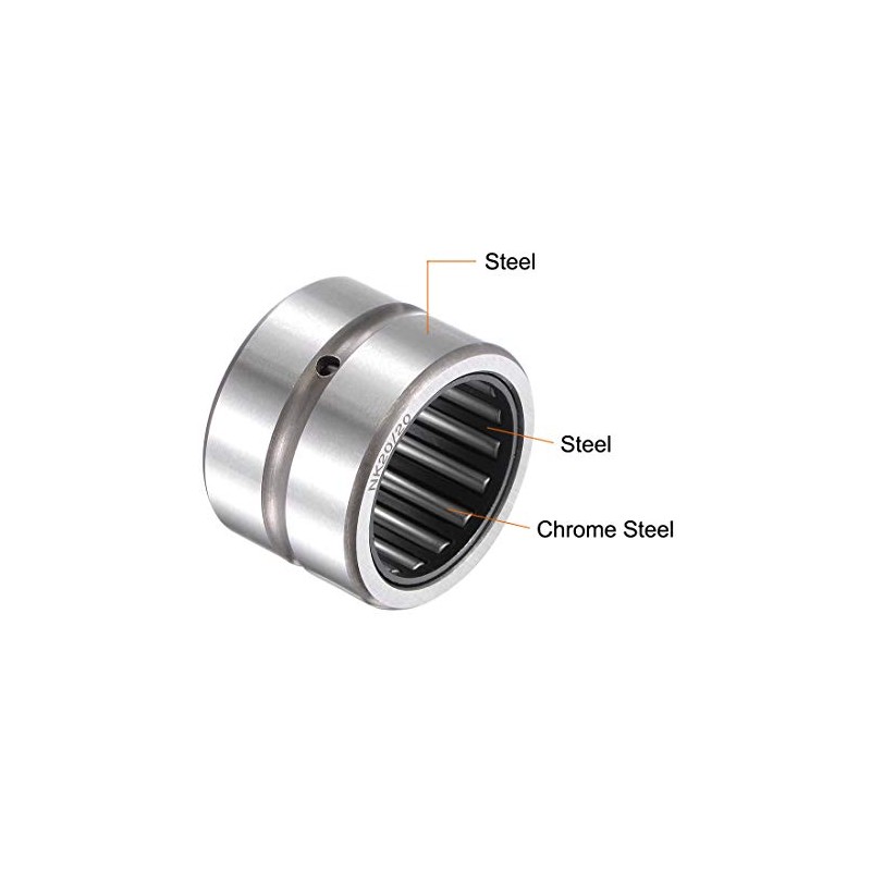sourcing map NK20/20 Needle Roller Bearings 20mm x 28mm x