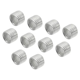 sourcing map Thread Reducing Nuts Insert M14 x 1.5mm Male to M10 x 1mm Fine Thread Female Adapters 10mm Long Pipe Connector Fitting Sleeve Reducer, Pack of 15