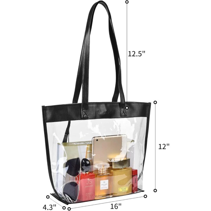 Unbranded 2x Stadium Approved Clear Tote Bags for Beach Concerts