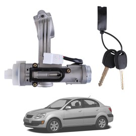 Vorally Ignition Switch Lock Cylinder Assembly with 2 Keys Compatible with 2006-2009 Kia Rio5 2006-2010 Kia Rio Ignition Lock Cylinder with Key Switch Ignition Key Switch Lock Replace 81900-1GL00