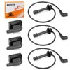 Ignition Coil & Spark Plug Cap Wire Kit for Kawasaki