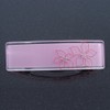 Light Pink Floral Plastic Barrette Hair Clip Grip - 10cm