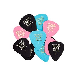Ernie Ball Thin Cellulose Picks Assorted Colours Pack of 12