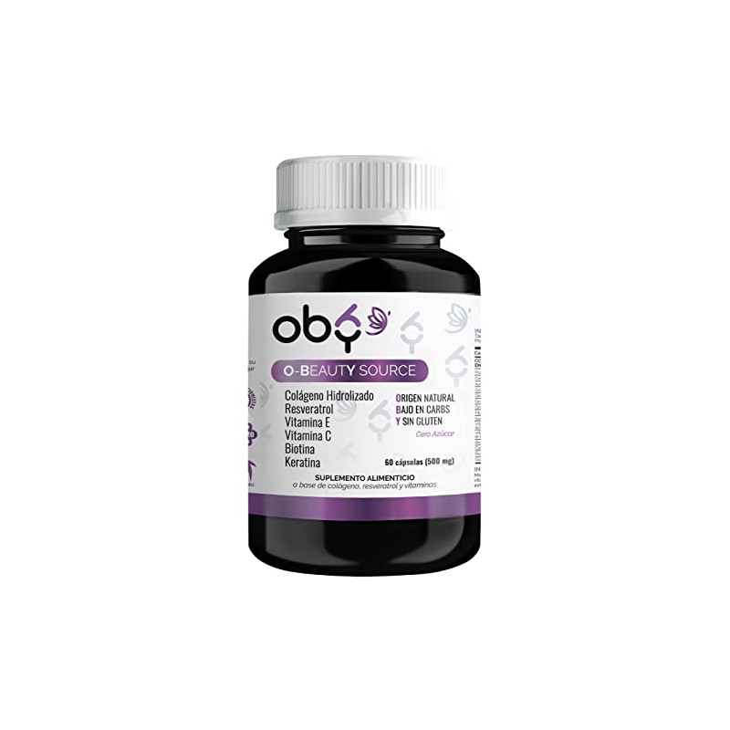 Vitaminas Cabello Mujer Capsulas Biotina Colágeno Keratina Vitamina Resveratrol Oby