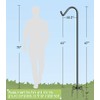 Garbuildman 76 Inch Tall Shepherd Hooks with 5-Forked Base, Adjustable