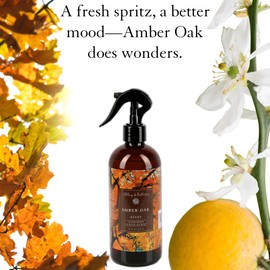 Abbey & Sullivan Linen Spray, Amber Oak, Fabric Freshener and Fragrance Room Spray, Pack of 2, 16 oz