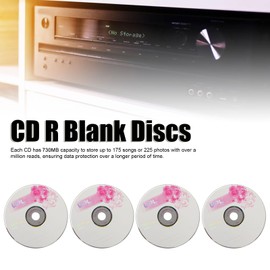 Tangxi CD-R Blanks, 52x Speed, 730MB Capacity, Writeable CD Blanks for Storing Digital Pictures, Music Data, 2 Minutes Recording Speed (10 Pieces)