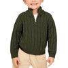 Zhaovi's Toddler Boys Girls Sweater Twisted Knit Cable 1/4 Zip